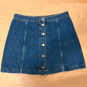 Topshop Blue Denim Skirt